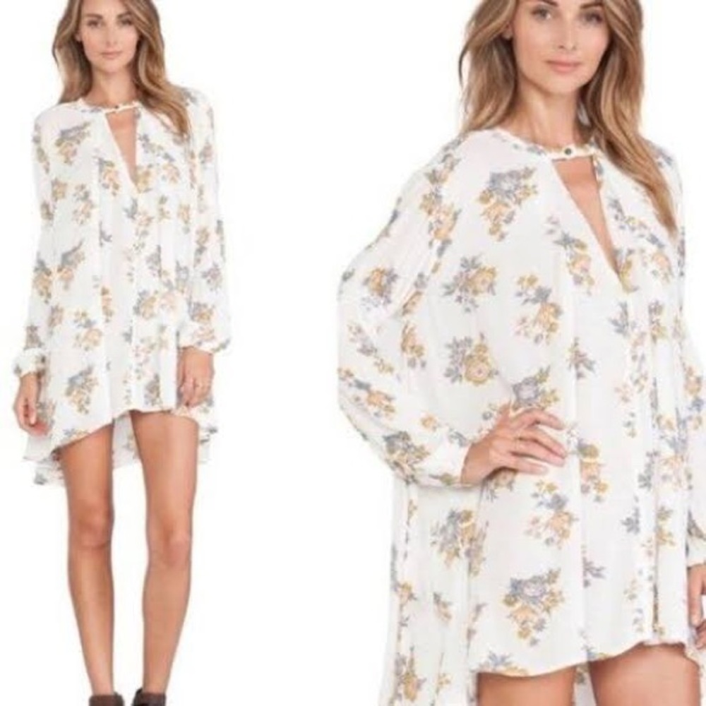 Free People XS Retro Tree Swing Tunic Dress